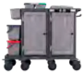 SPRiNTUS VariX erweiterbarer, verschließbarer Reinigungswagen – VariX-Box Compact