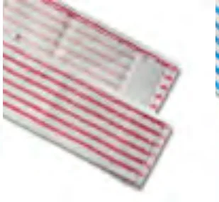 Microfaser − Borstenmopp PREMIUM SANI – 40 cm · weiß-rot