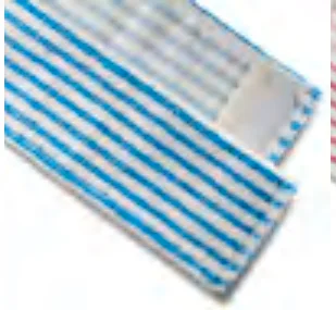 Microfaser − Borstenmopp PREMIUM SANI – 50 cm · weiß-blau
