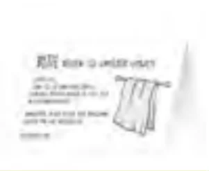 Aufsteller Handtuch – 105 × 74 mm