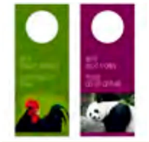 Türhängeschild Panda / Hahn