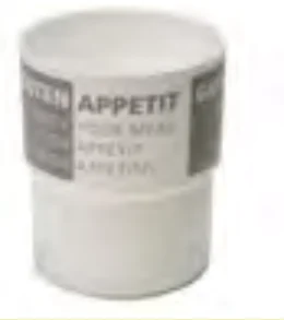 Tischabfalleimer – weiß mit Druck „Guten Appetit“
