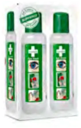 Augenspülflasche für stationäre Wandhalterung – 2 St
