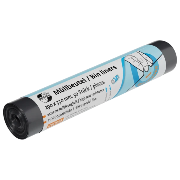 Deiss Universal Plus Müllbeutel aus HDPE, 30 × 50 Stück – 6 l · grau