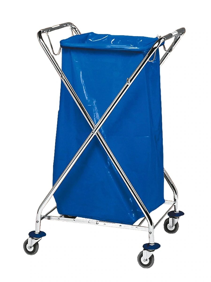 Floorstar Papierwagen – 1 × 120 l · verchromt