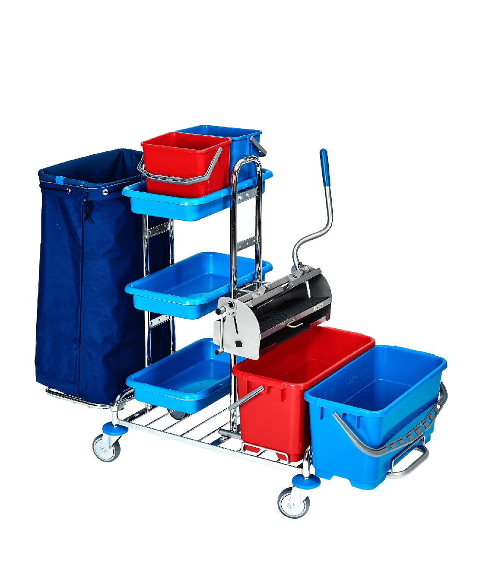 Floorstar Flachpressenwagen – verchromt · 1 × 120 l