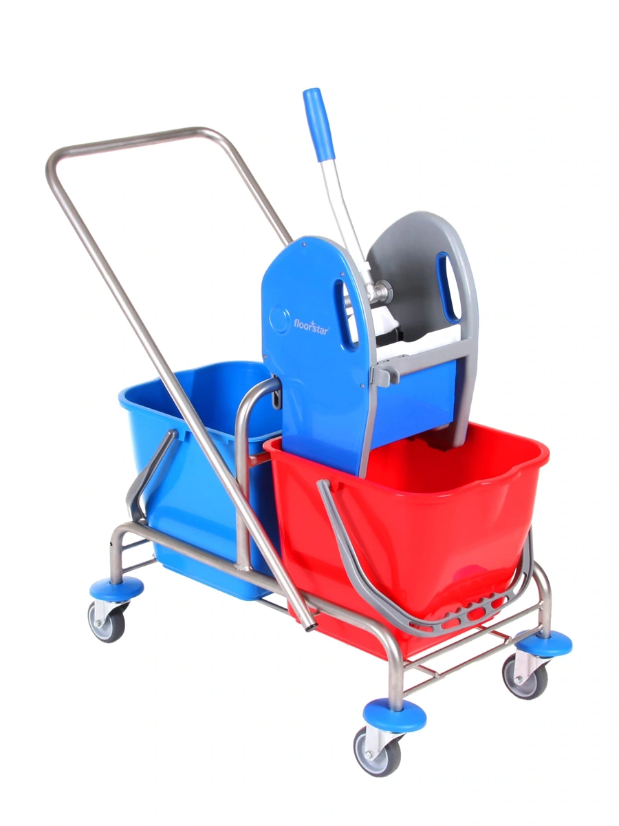 Floorstar Doppelfahrwagen – 17 l · Edelstahl