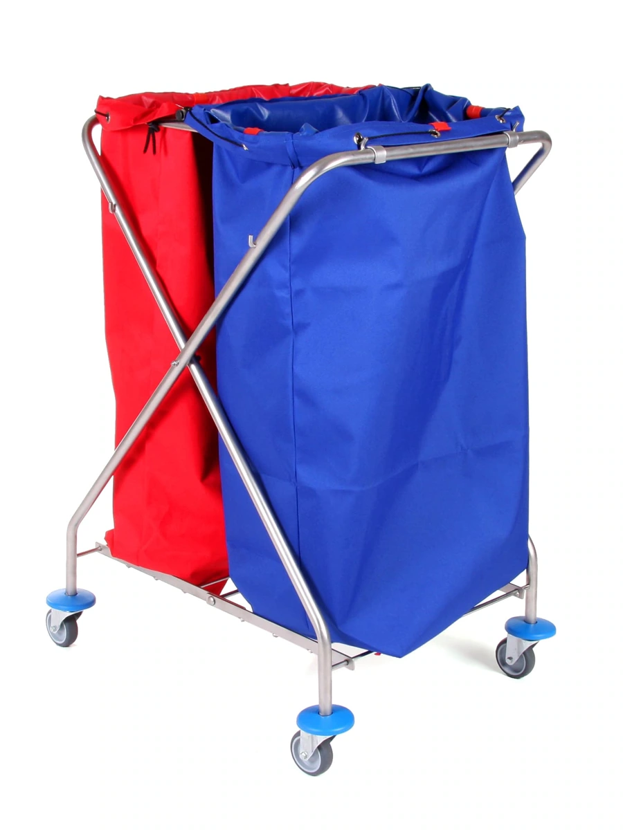 Floorstar Papierwagen – 1 × 120 l · Edelstahl