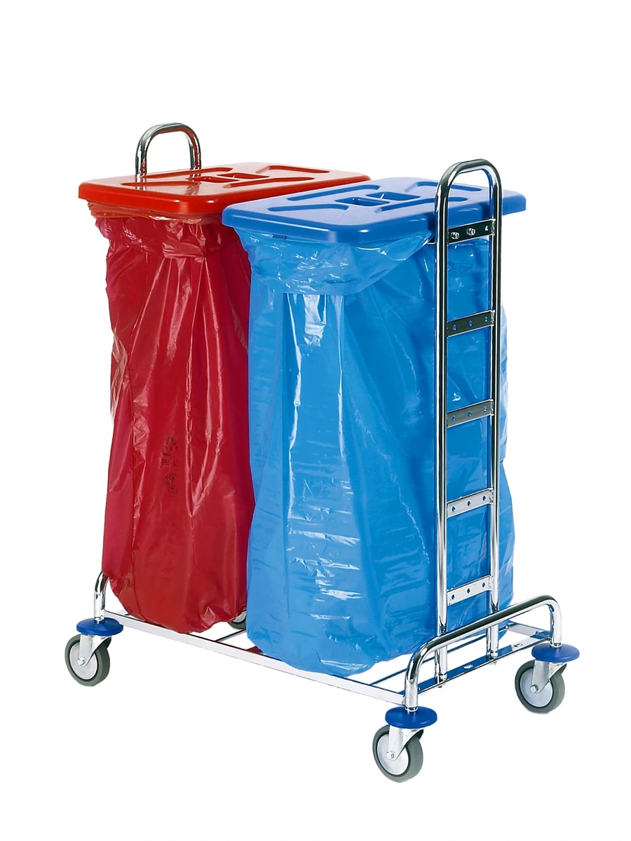 Floorstar Trennwagen – 2 × 120 l · verchromt