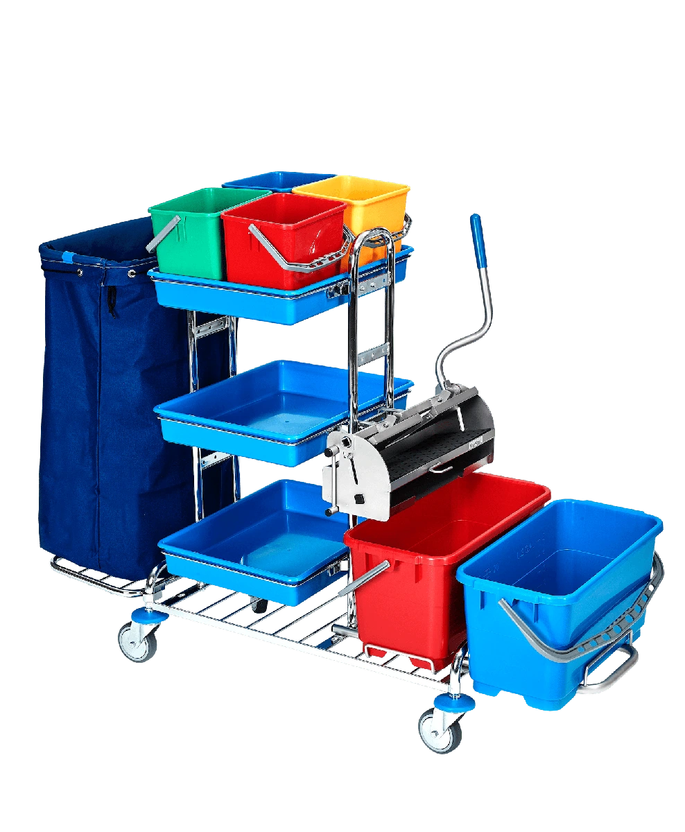 Floorstar Flachpressenwagen – verchromt · 1 × 120 l