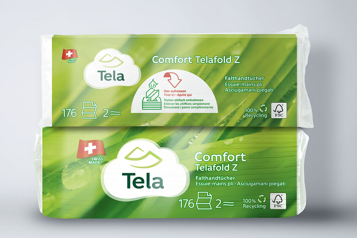 Tela Comfort Z-Falthandtücher, 2-lagig
