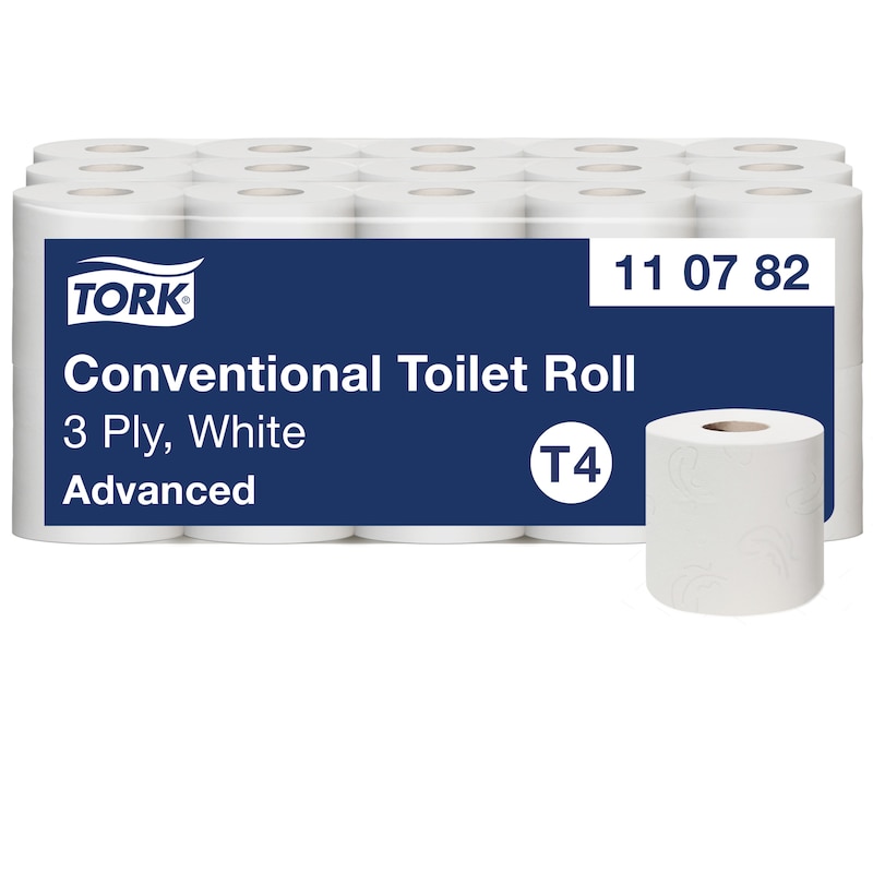 Tork Kleinrollen-Toilettenpapier weiss T4, 3-lagig