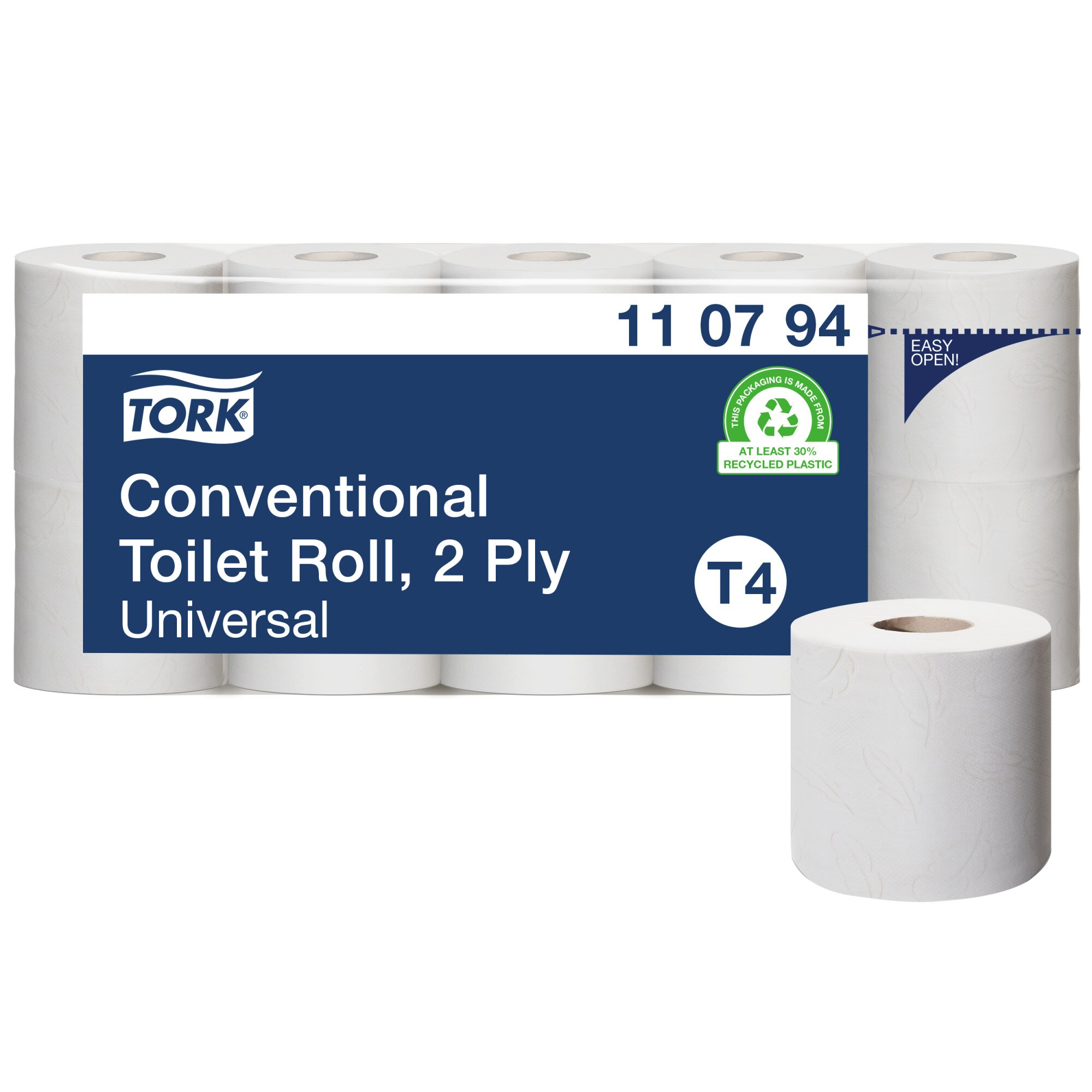 Tork Universal Toilettenpapier Kleinrollen T4, 2-lagig, weiss