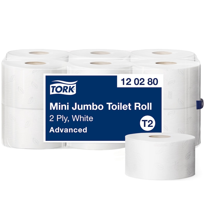Tork Mini Jumbo Toilettenpapier weiss T2, 2-lagig