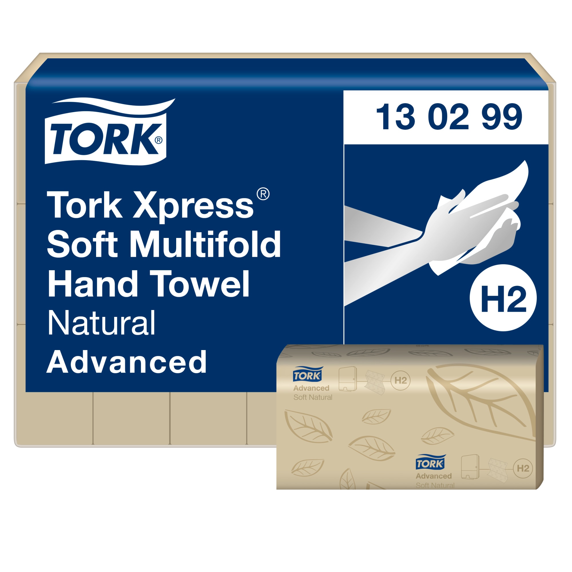 Tork Advanced Handtuch H2, Z-Falzung, 2-lagig, natur