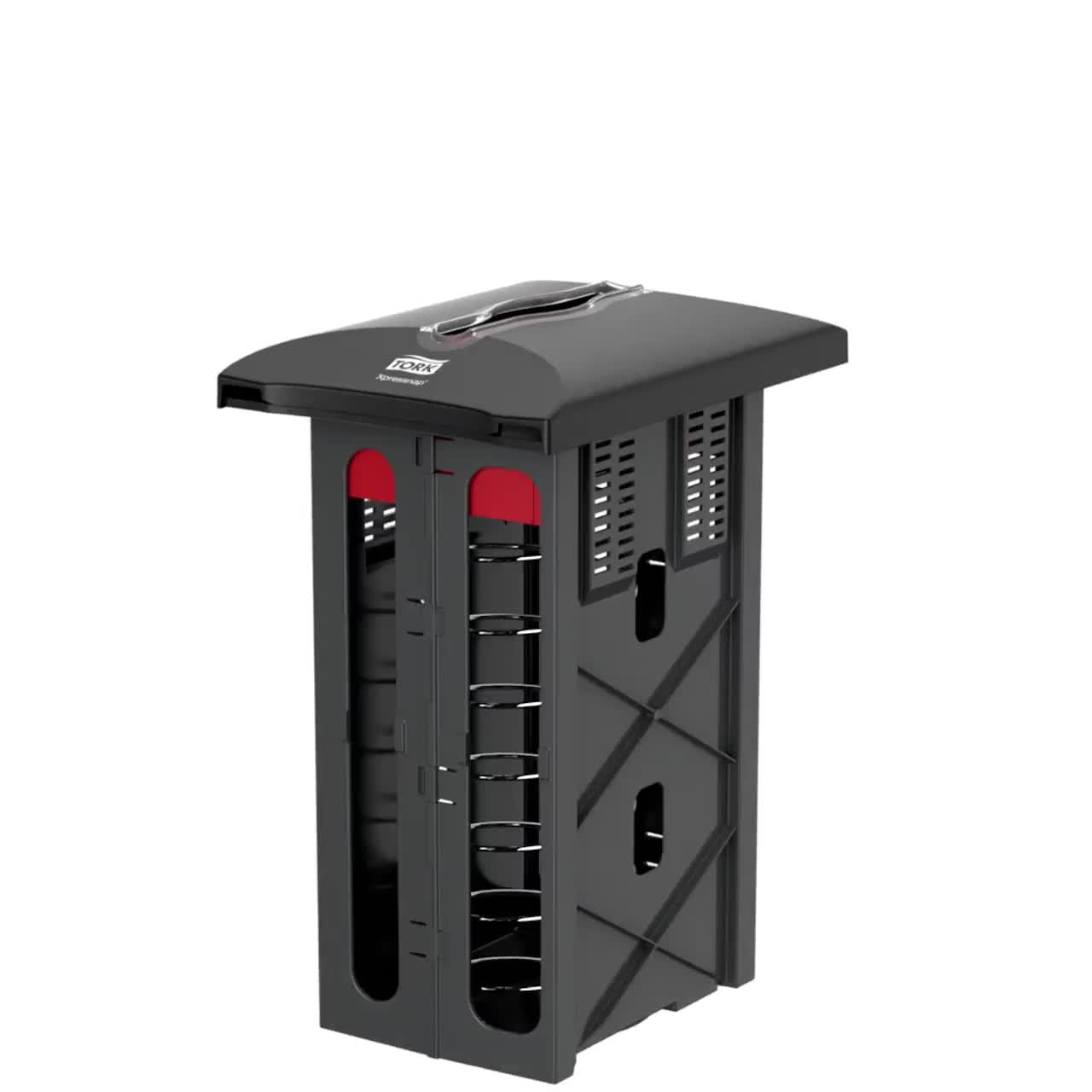 Einbauspender Tork Xpressnap N4, schwarz