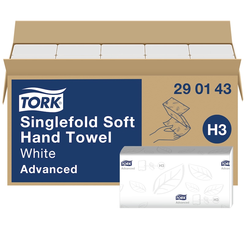 Tork weiche Zickzack-Handtücher weiss H3, 2-lagig