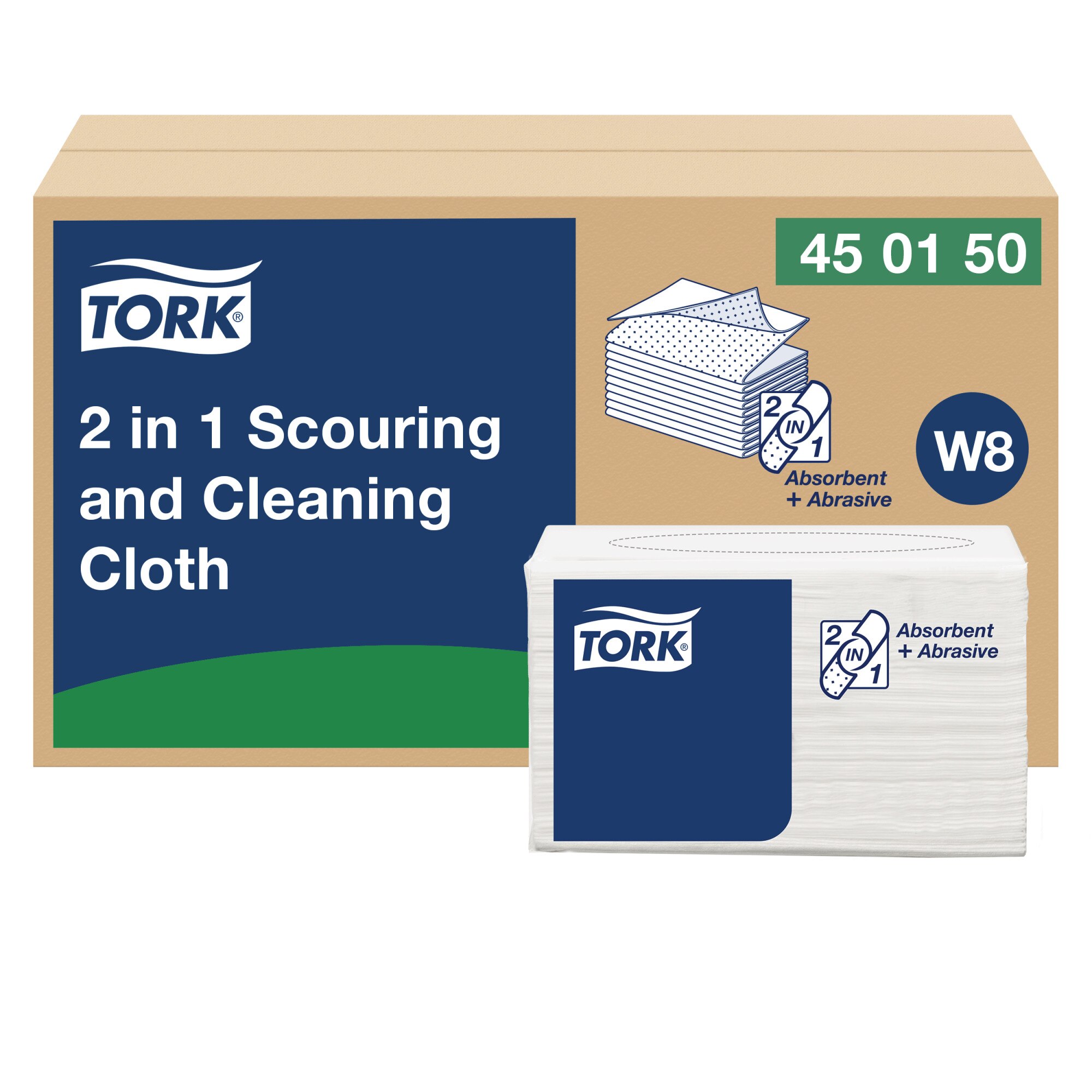 Tork Premium 2-in-1 Scheuer- und Reinigungstuch W8