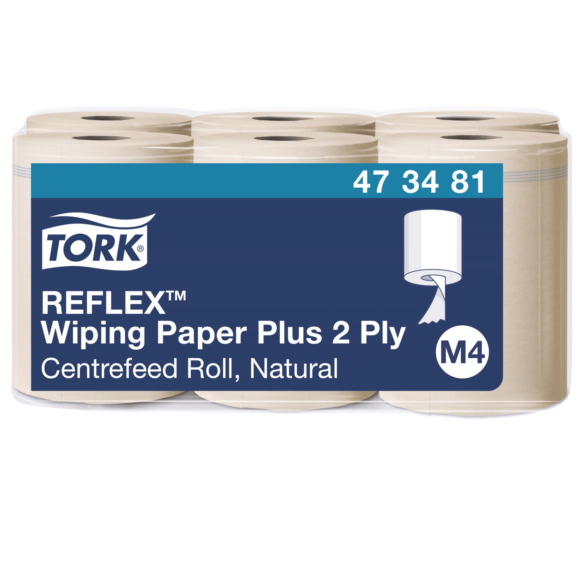 Tork Reflex starke Papierwischtücher Natur Midi M4