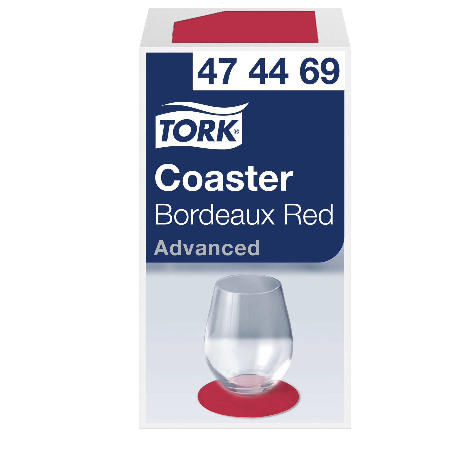 Gläserunterlagen rund Ø 9 cm, 8-lagig, Tissue, bordeaux