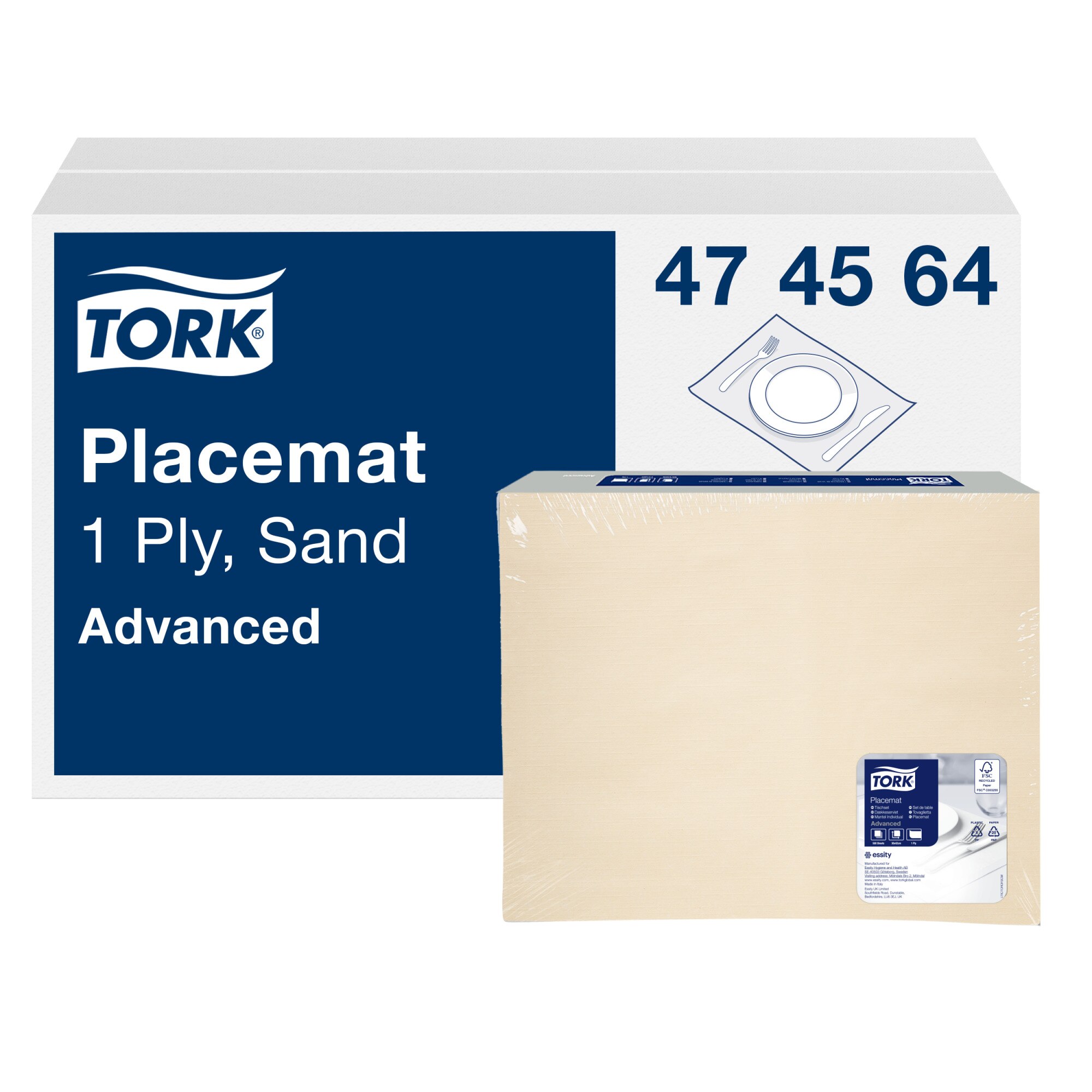Tork Advanced Tischset 42 x 30 cm, 1-lagig, sand