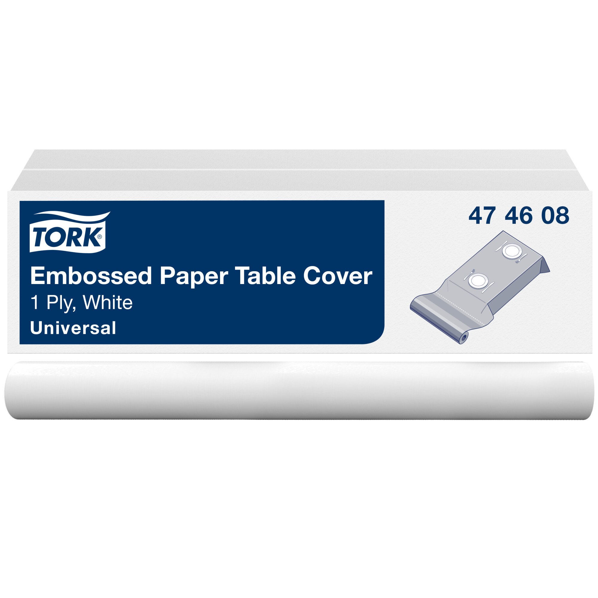 Tischtuchrolle Tork Damask Universal, 100 cm x 100 m, weiss