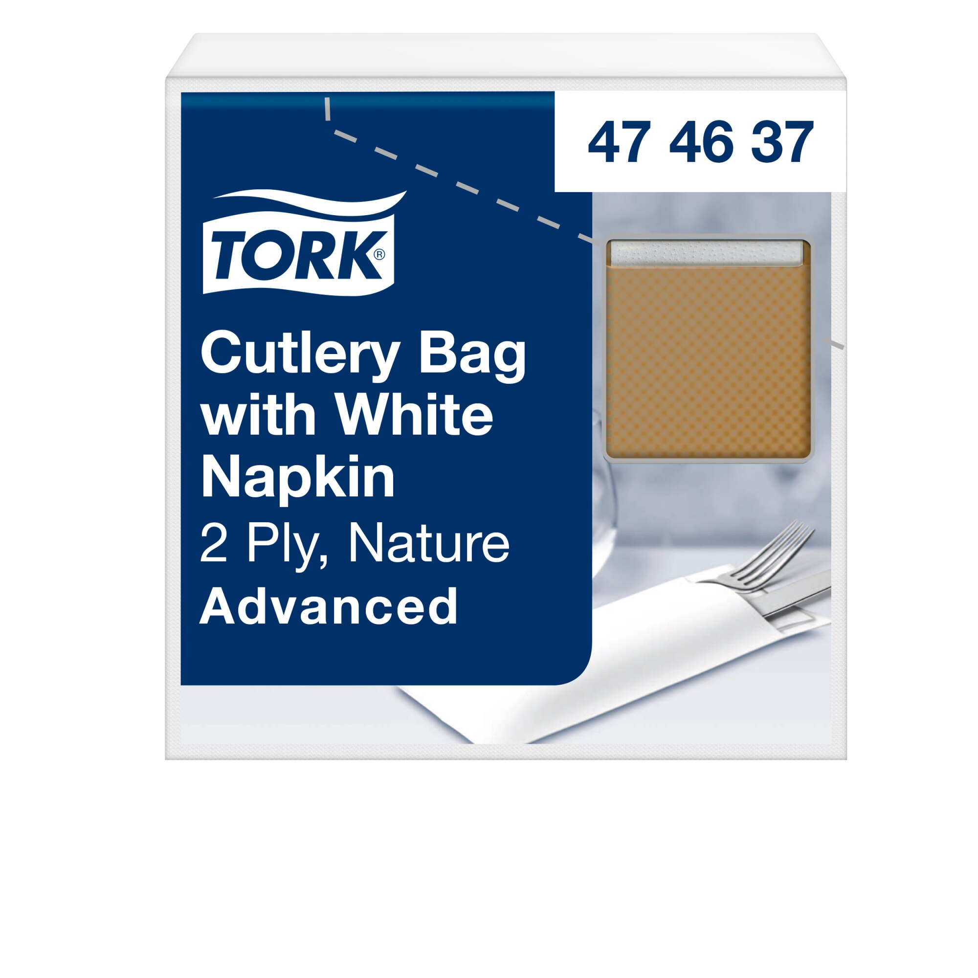 Tork Advanced Serviettentaschen, nature, mit weisser Serviette