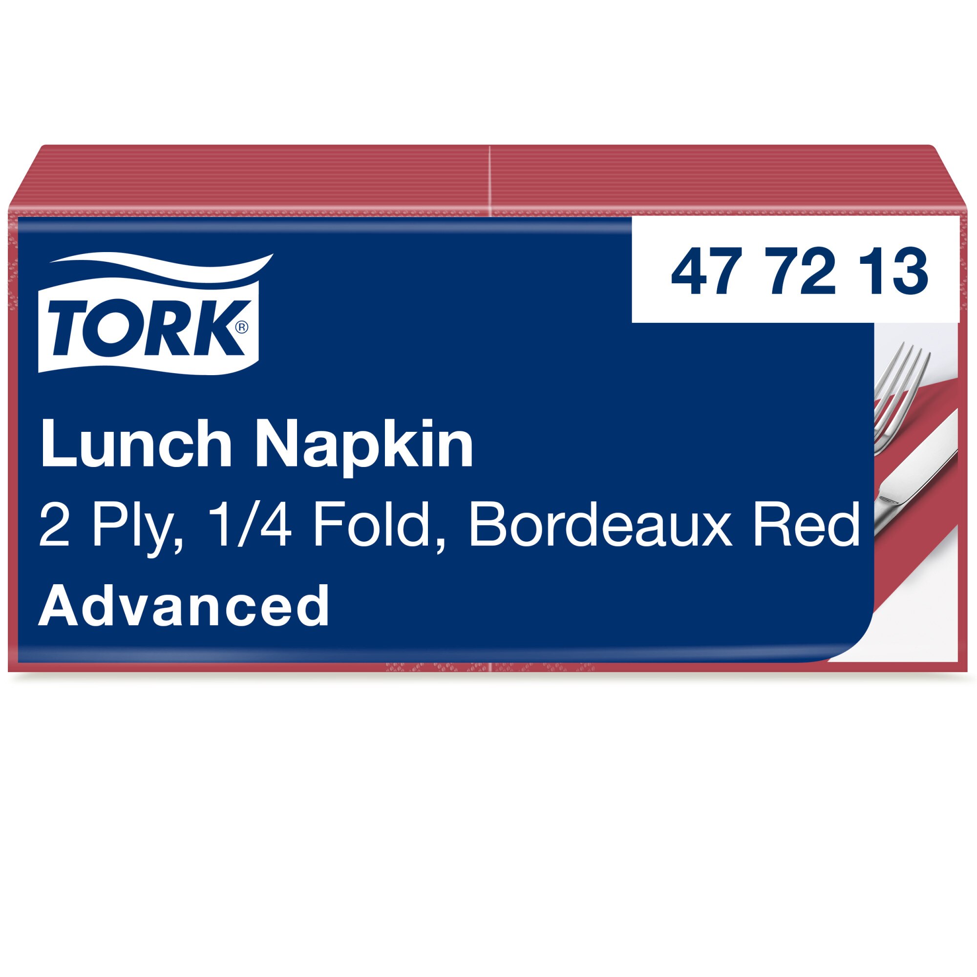 Servietten Tork Advanced 33x33 cm, 2-lagig, 1/4-Falzung, bordeaux