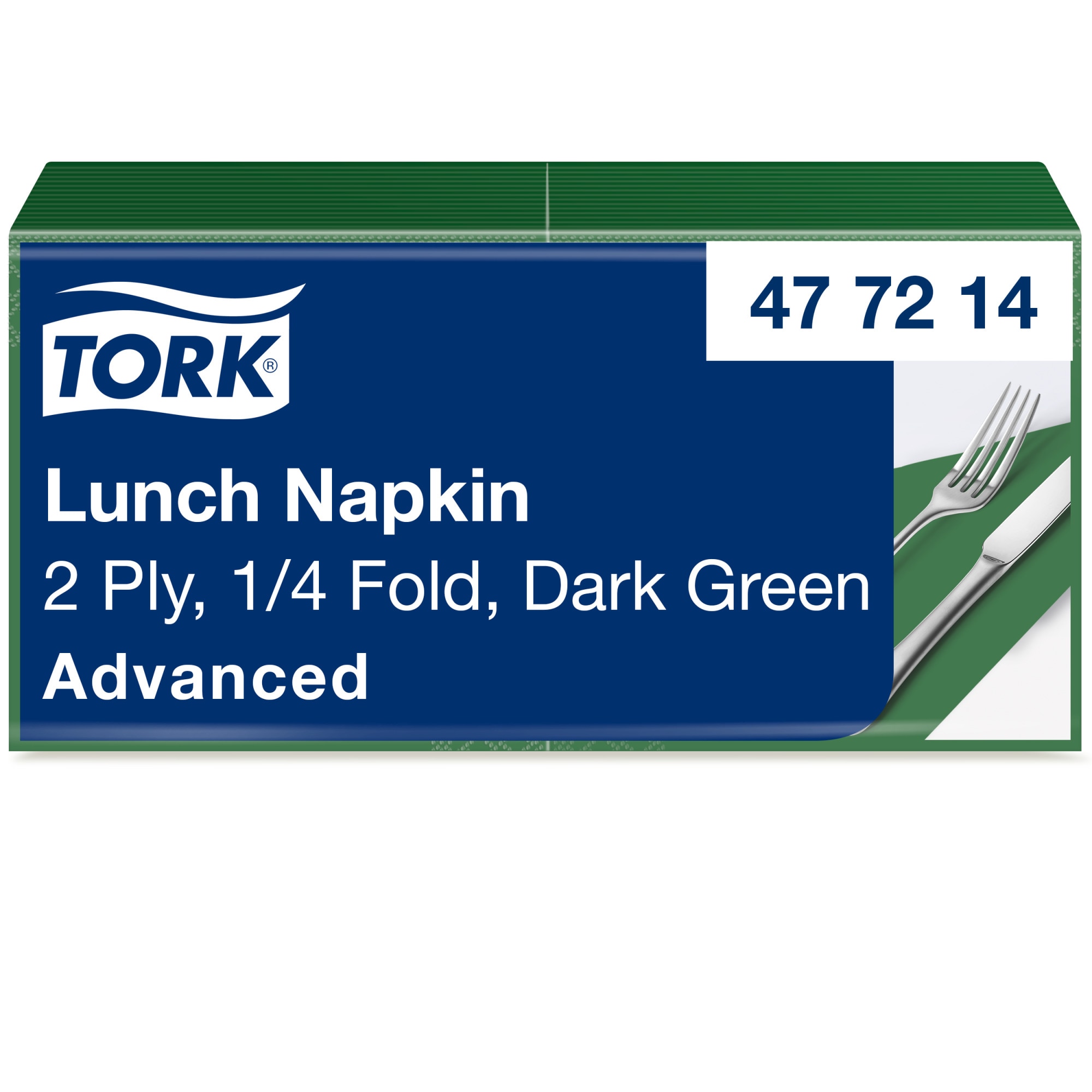 Servietten Tork Advanced 33x33 cm, 2-lagig, 1/4-Falzung, dunkelgrün