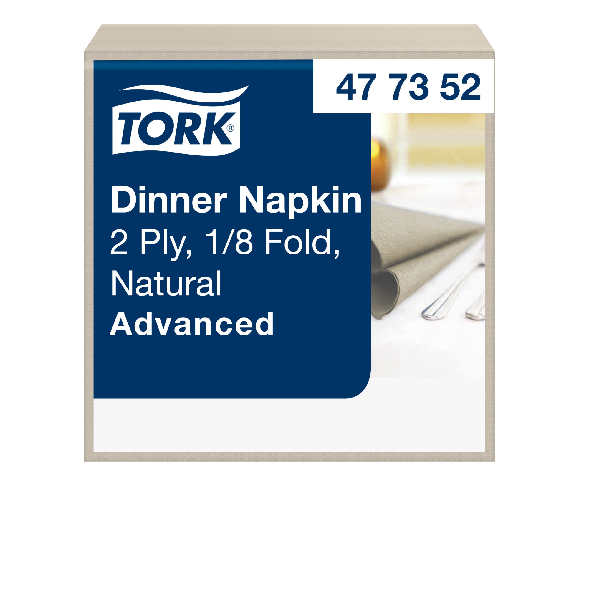 Tork Advanced Servietten Dinner, 39 x 39 cm, 2-lagig, 1/8-Falzung