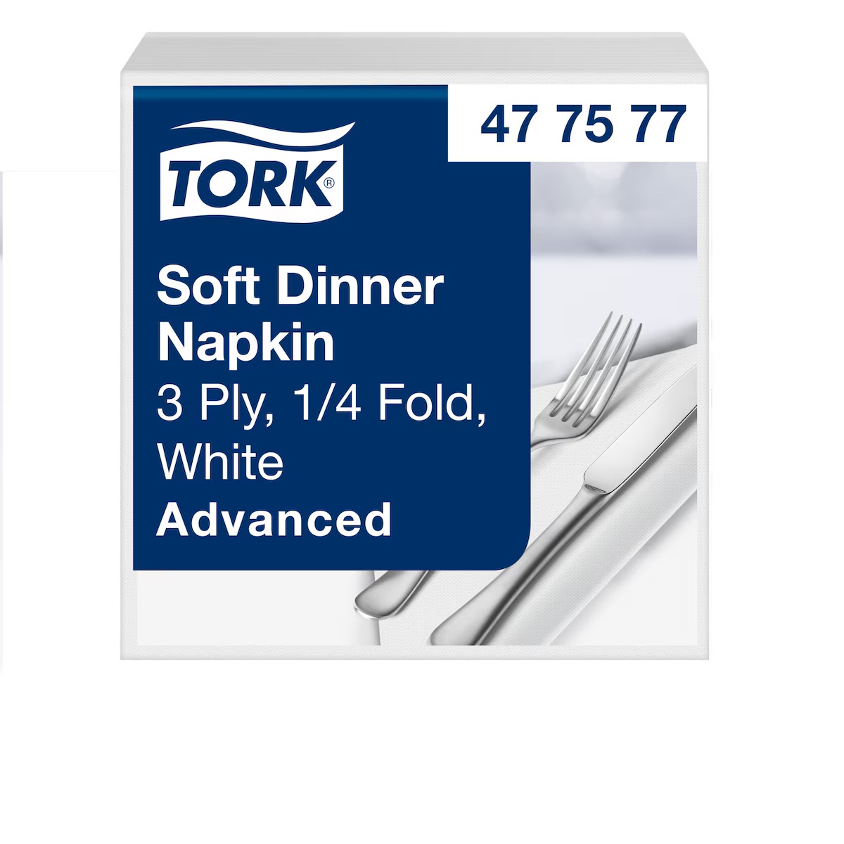 Tork Advanced Servietten 39 x 39 cm, 3-lagig, 1/4-Falzung, weiss