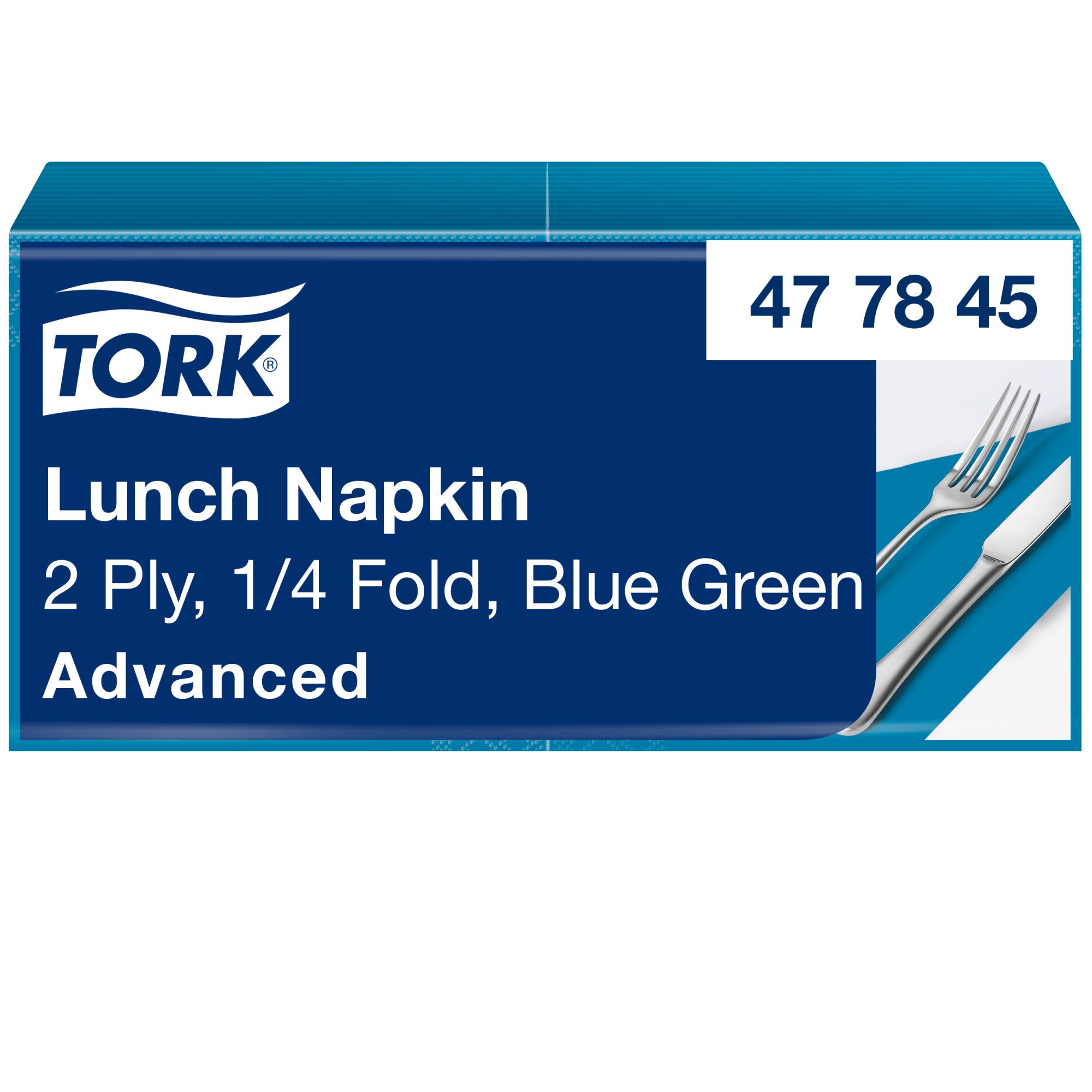 Tork Advanced Servietten 33 x 33 cm, 2-lagig, blaugrün