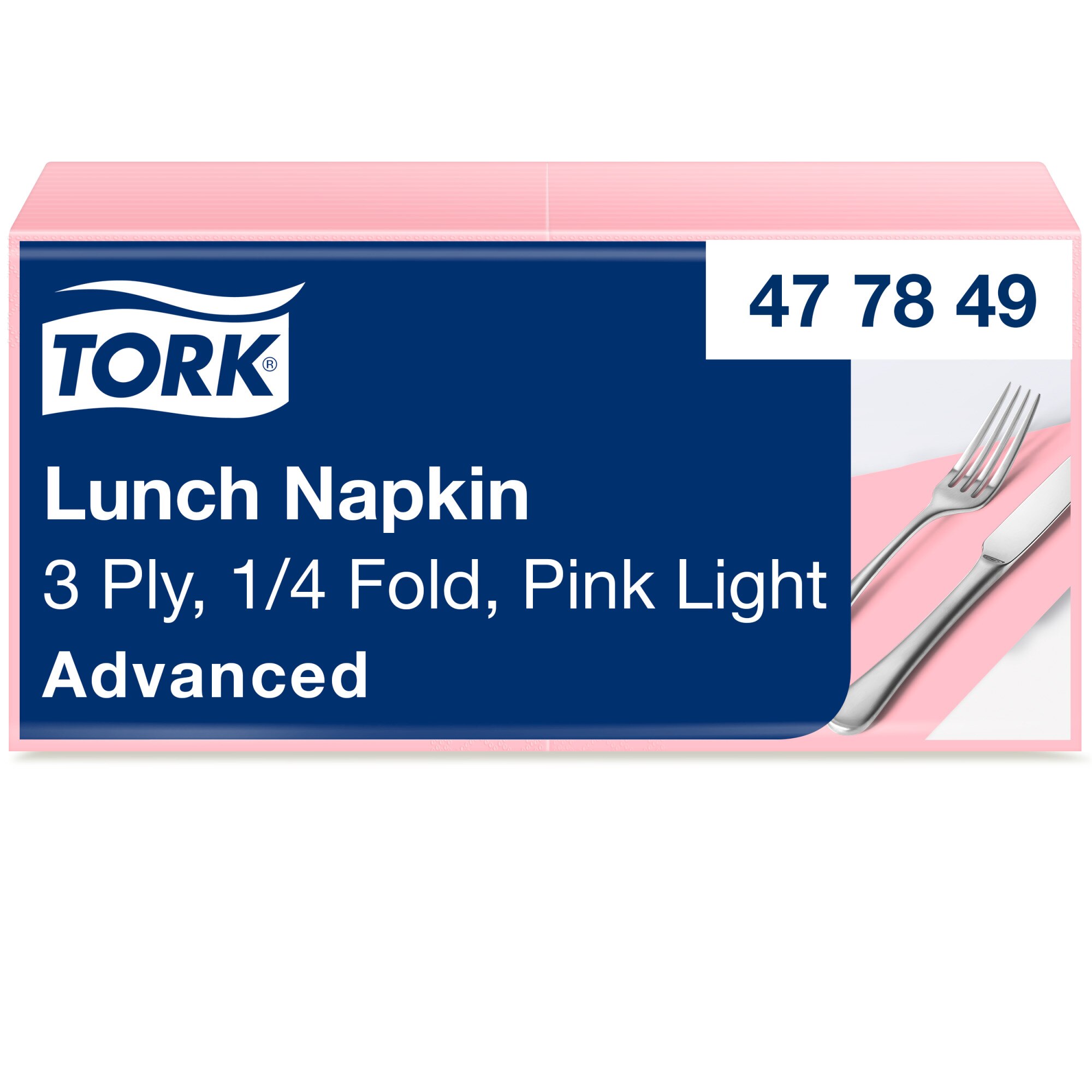 Essity Servietten Advanced 33x33 cm, 3-lagig, 1/4 Falzung, pink light