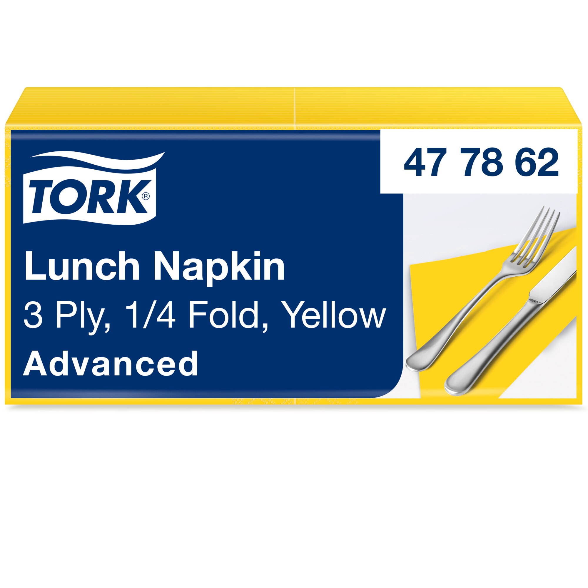 Servietten 3-lagig Tork Advanced gelb 33x33 cm, 1/4 Falz