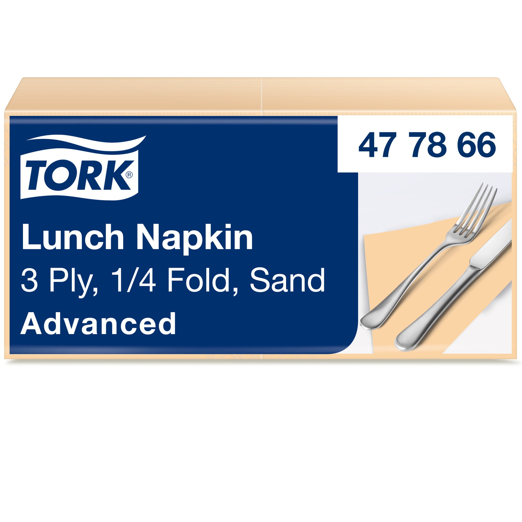 Essity Servietten Advanced 33x33 cm, 3-lagig, 1/4 Falzung, Sand