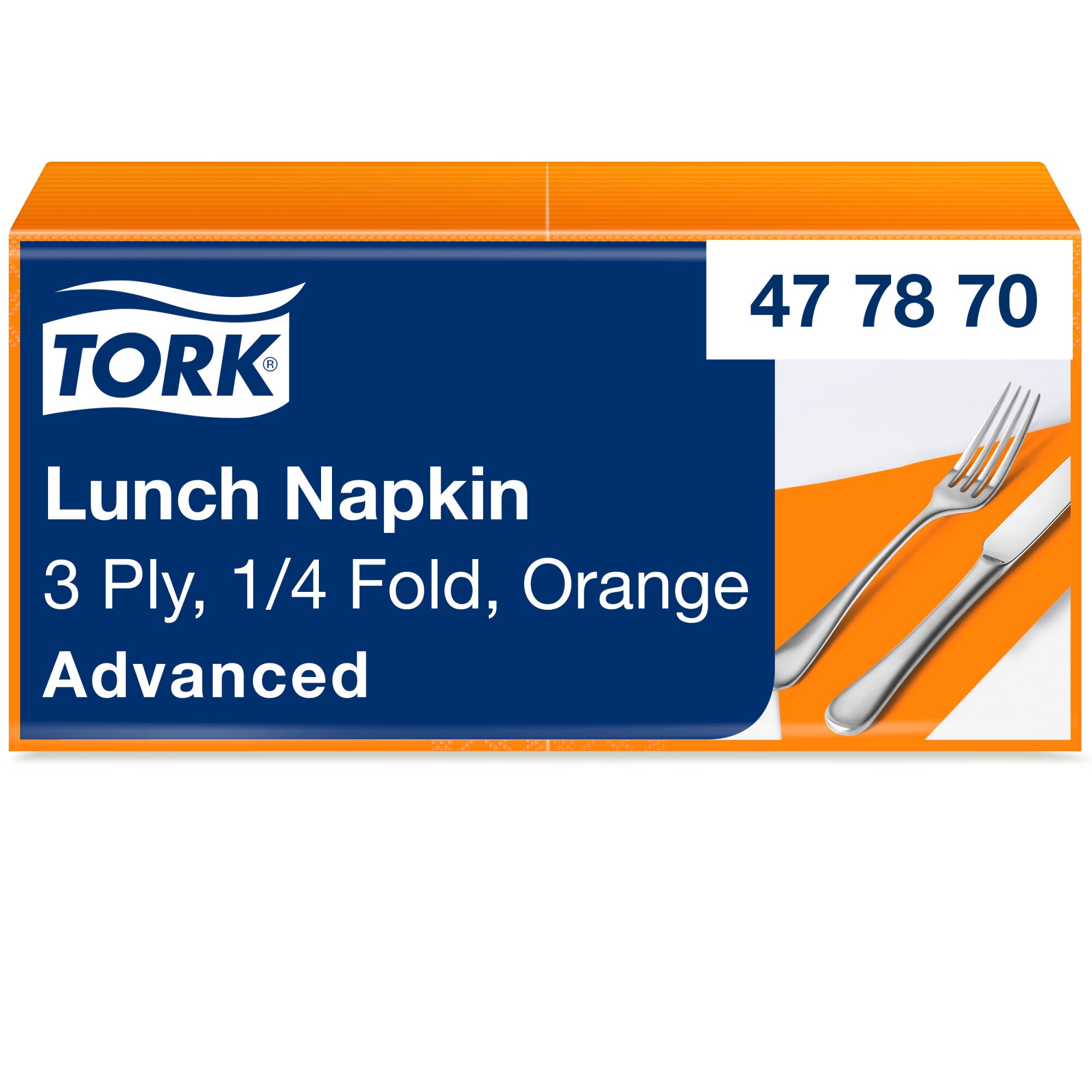 Servietten 3-lagig Tork Advanced orange 33x33 cm, 1/4 Falz