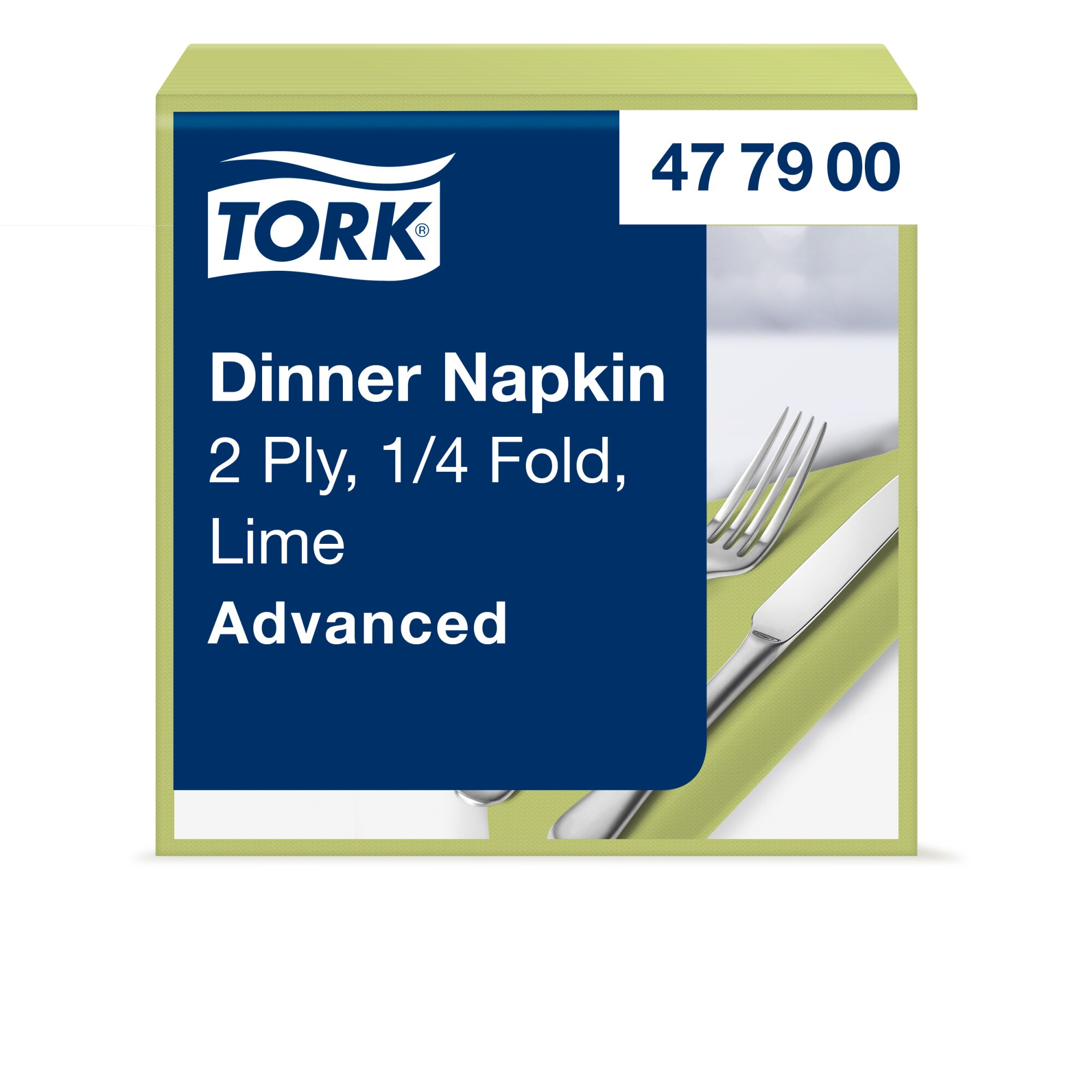 Servietten Tork Advanced 39x39 cm, 2-lagig, 1/4 Falzung, limone