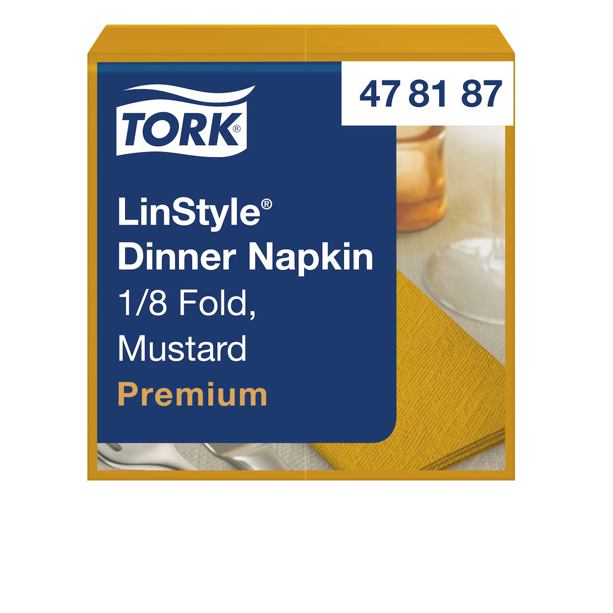 Tork LinStyle® Premium Dinnerservietten Senf 1/8-Falz