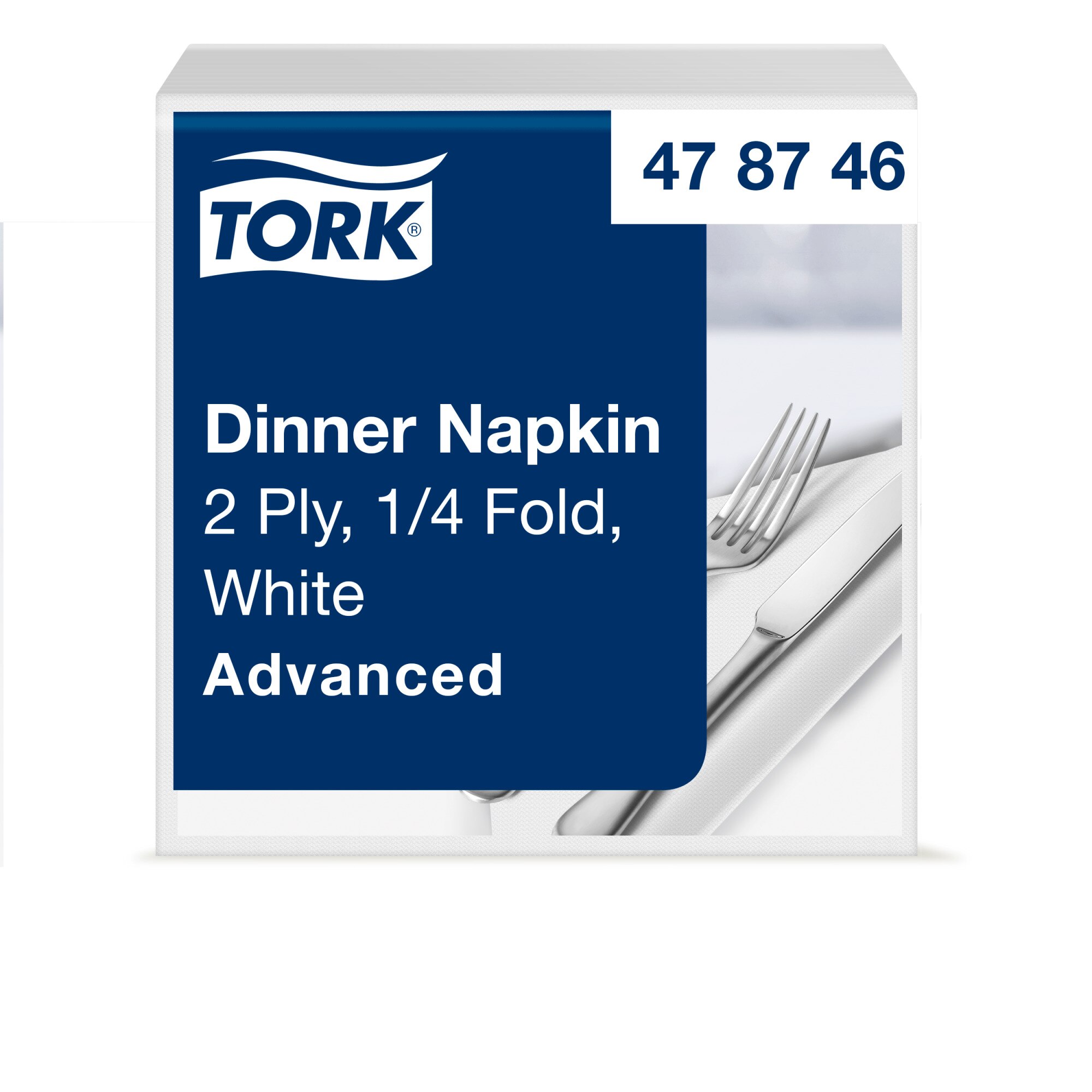 Tork Advanced Servietten 39 x 39 cm, 2-lagig, weiss, 1/4-Falzung