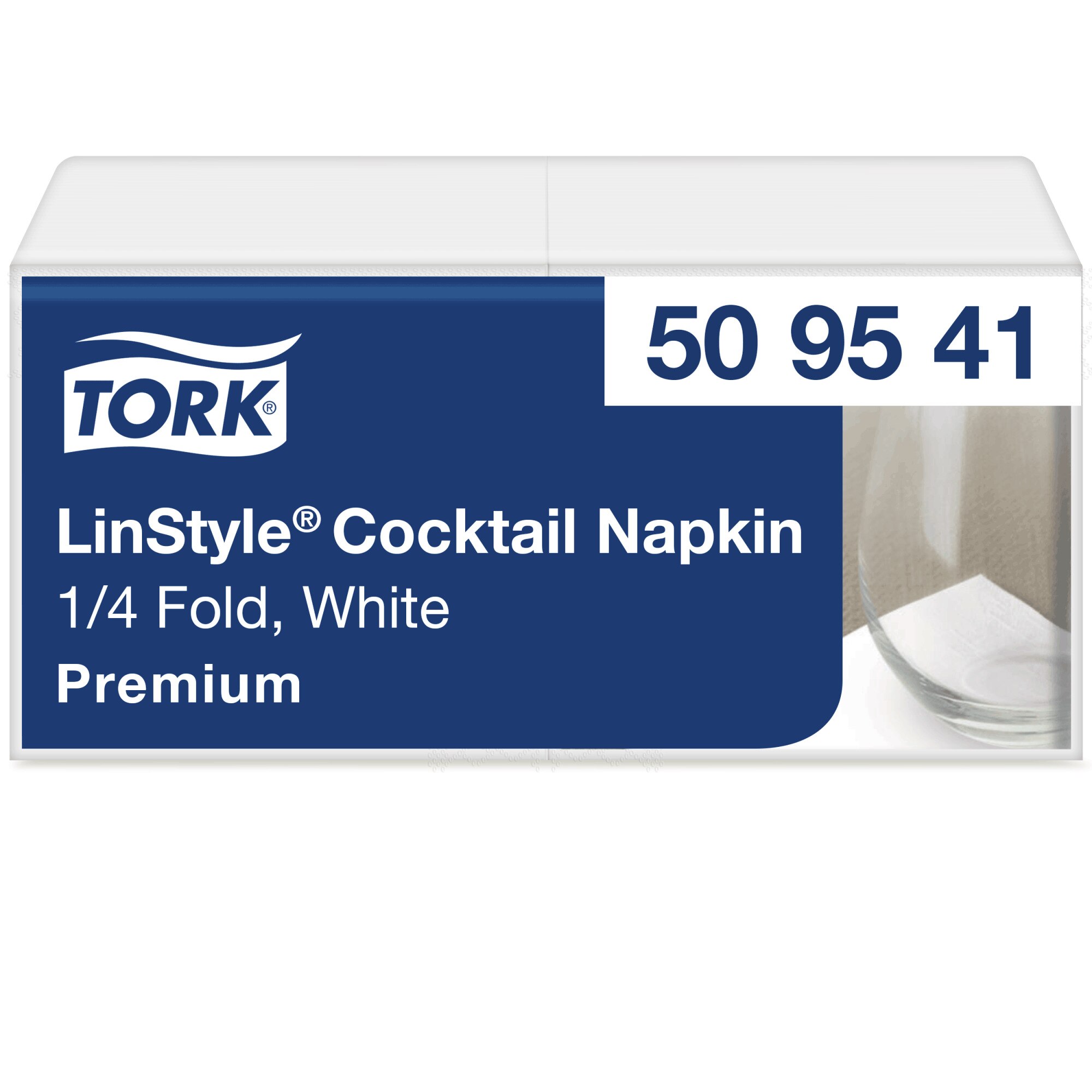 Tork LinStyle Premium Cocktail-Servietten, weiss
