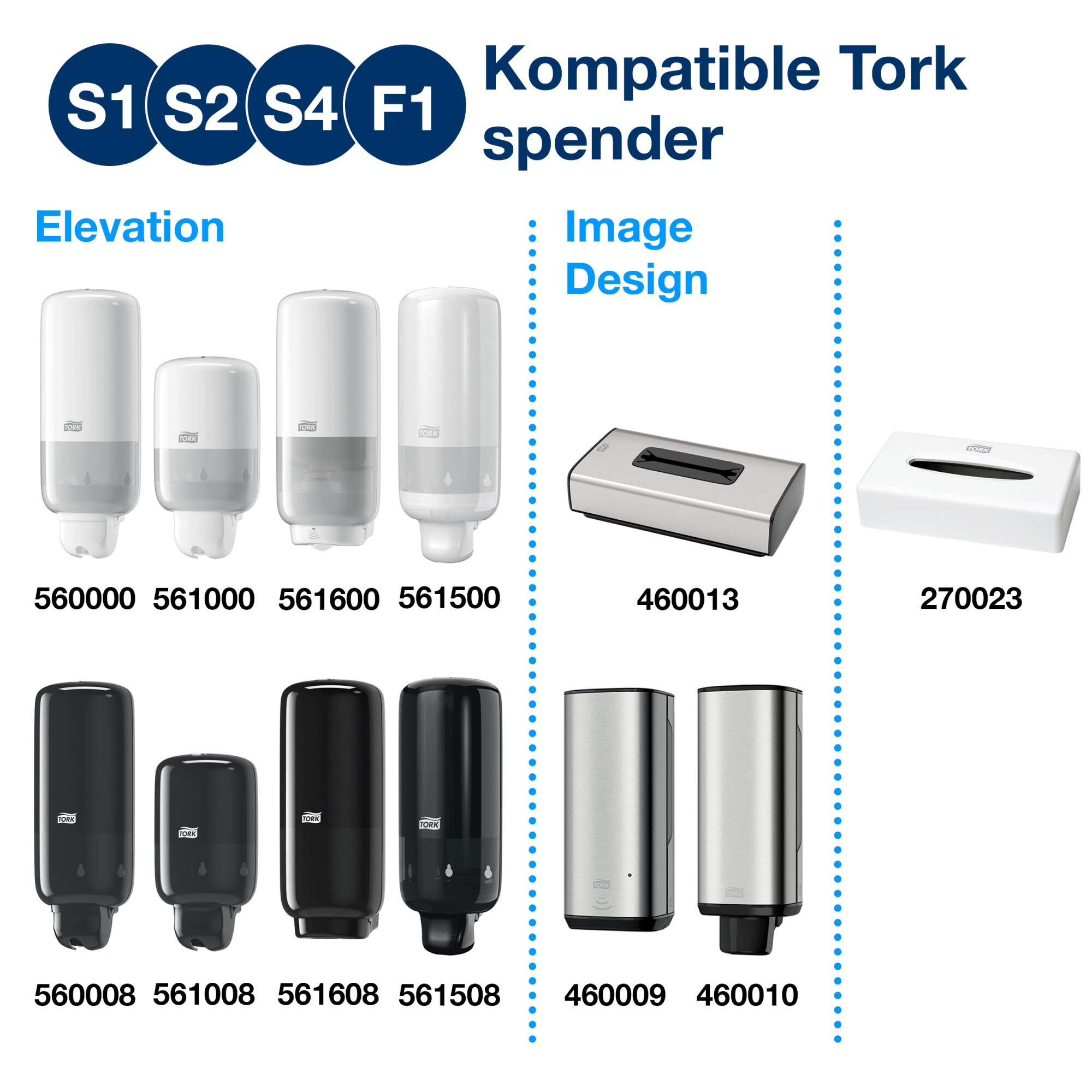 Tork Hygienesäule für Desinfektionsmittel und Tücher Schwarz S1/S2/S4/F1