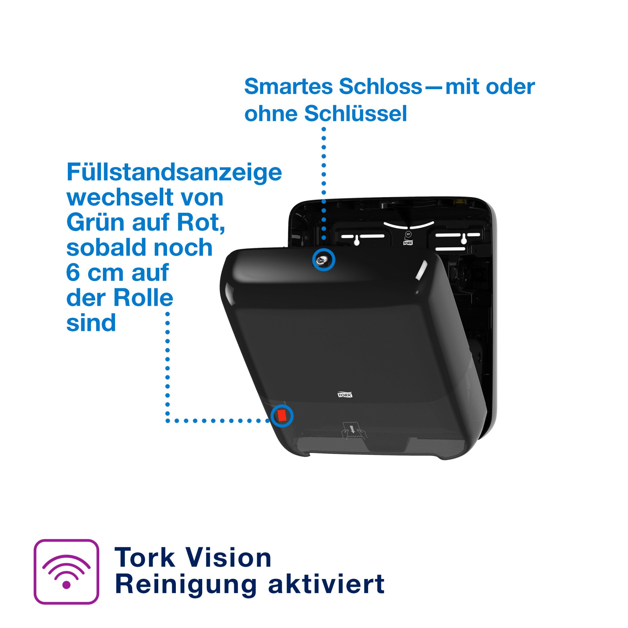 Matic Elevation Rollenhandtuchspender H1 – Schwarz